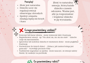 złość u przedszkolaka- co robić a czego unikać